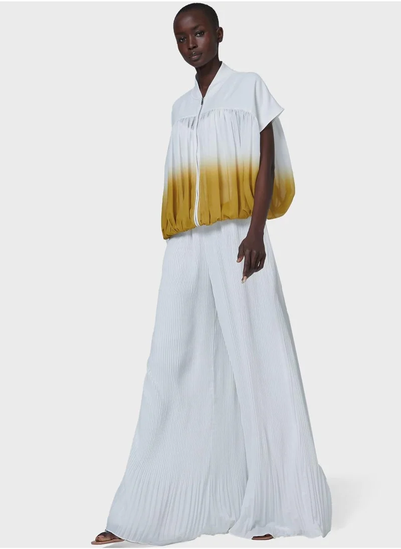 ليم Wide-Leg Trousers