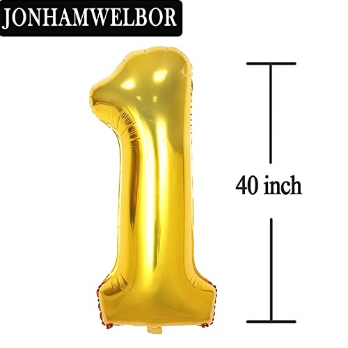 Jonhamwelbor 18 Number Balloons Gold Big Giant Jumbo Number 18 Foil Mylar Balloons 18th Birthday Balloons 18 Anniversary Events Decorations Supplies for Boy Girl Women Men - Image 5