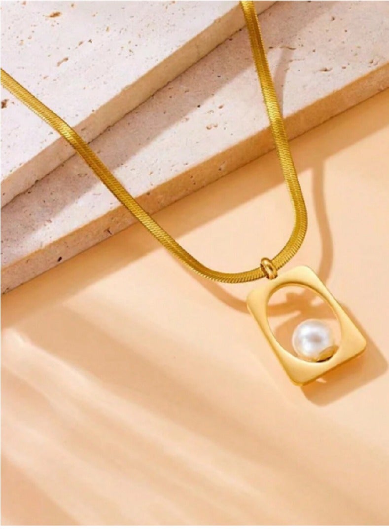 مانيكان قلادة من الفولاذ المقاوم للصدأ، للنساء، فاخرة، إكسسوارات هدايا نسائية - Image 2