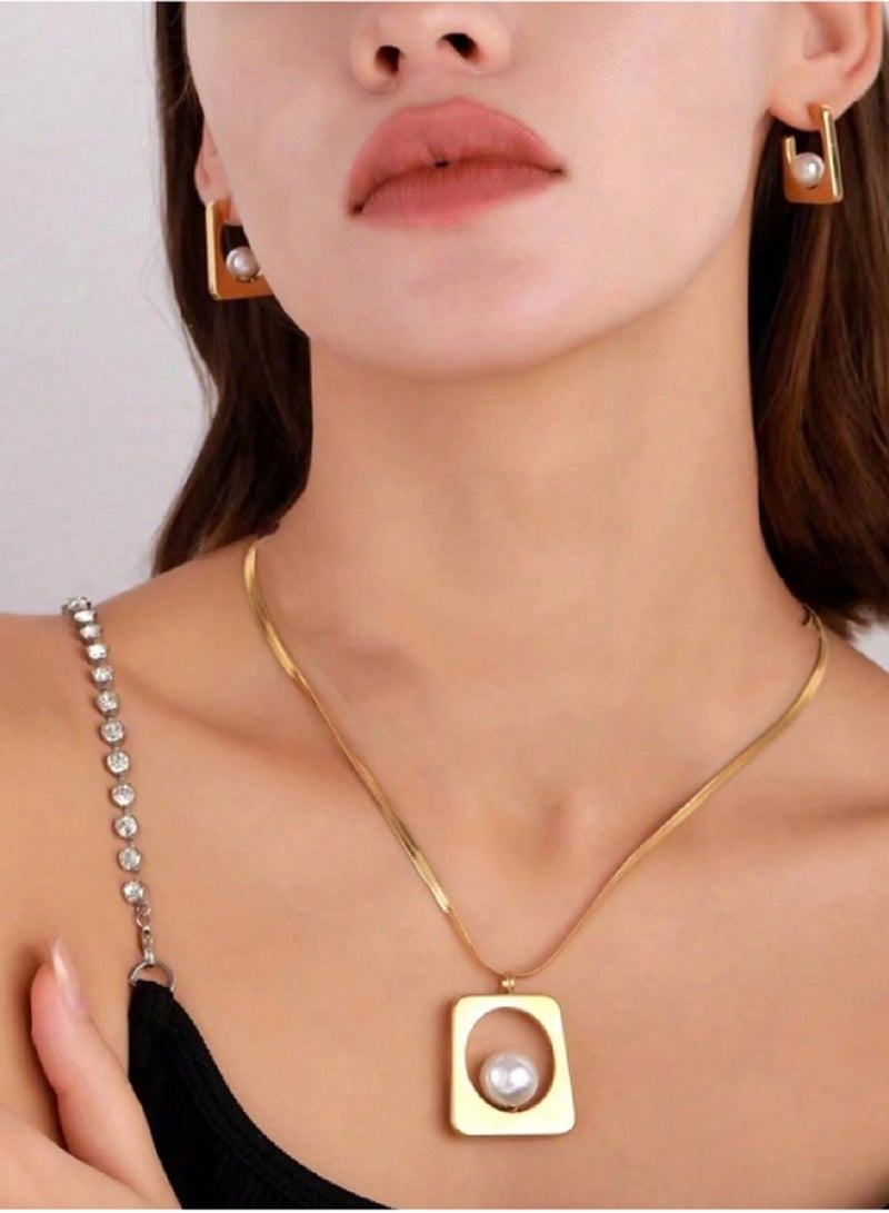 مانيكان قلادة من الفولاذ المقاوم للصدأ، للنساء، فاخرة، إكسسوارات هدايا نسائية - Image 5