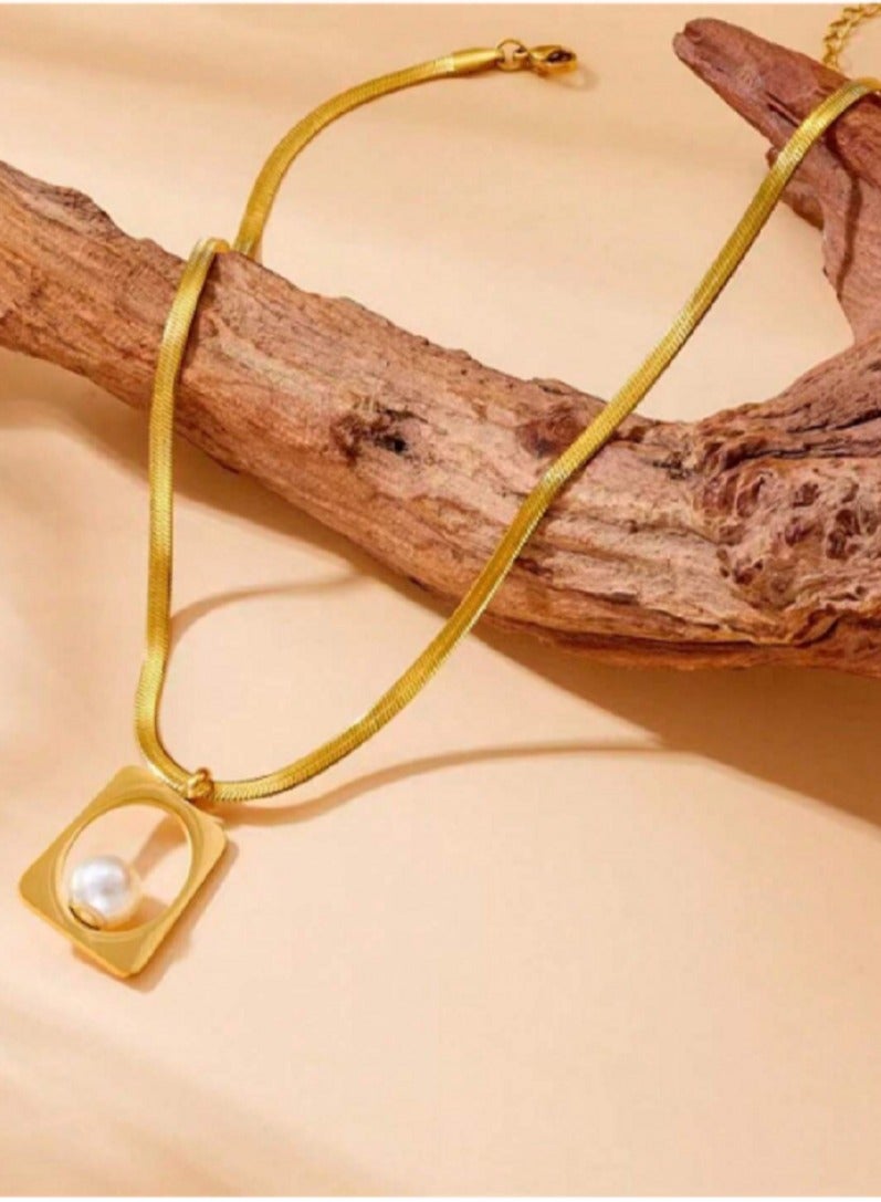 مانيكان قلادة من الفولاذ المقاوم للصدأ، للنساء، فاخرة، إكسسوارات هدايا نسائية - Image 1