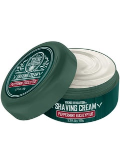 Luxury Shaving Cream Peppermint & Eucalyptus Scent Soft, Smooth & Silky Shaving Soap Rich Lather For The Smoothest Shave 5.3Oz