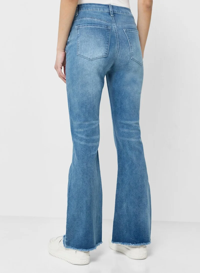 Ginger blue High Rise Bootcut Jeans for Women | Best Price UAE