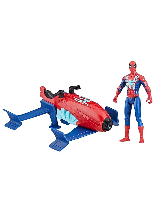 SPIDERMAN Epic Hero Series Web Splashers Jet Splasher Playset With Action Figure And Vehicle F8967 - Image 1