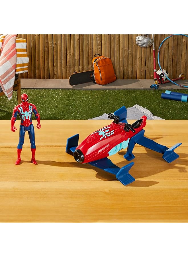SPIDERMAN Epic Hero Series Web Splashers Jet Splasher Playset With Action Figure And Vehicle F8967 - Image 4