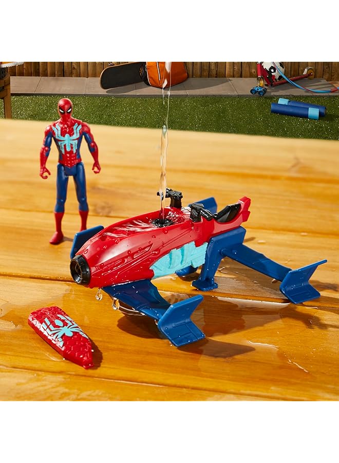 SPIDERMAN Epic Hero Series Web Splashers Jet Splasher Playset With Action Figure And Vehicle F8967 - Image 3