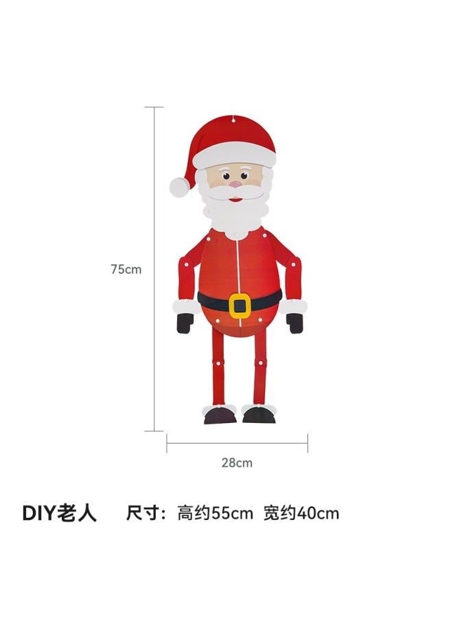 Autonomy Christmas Decoration Props Wall Flower Hanging Decoration Classroom Scene Layout Window Flag Honeycomb Ball Photo Props - Image 1