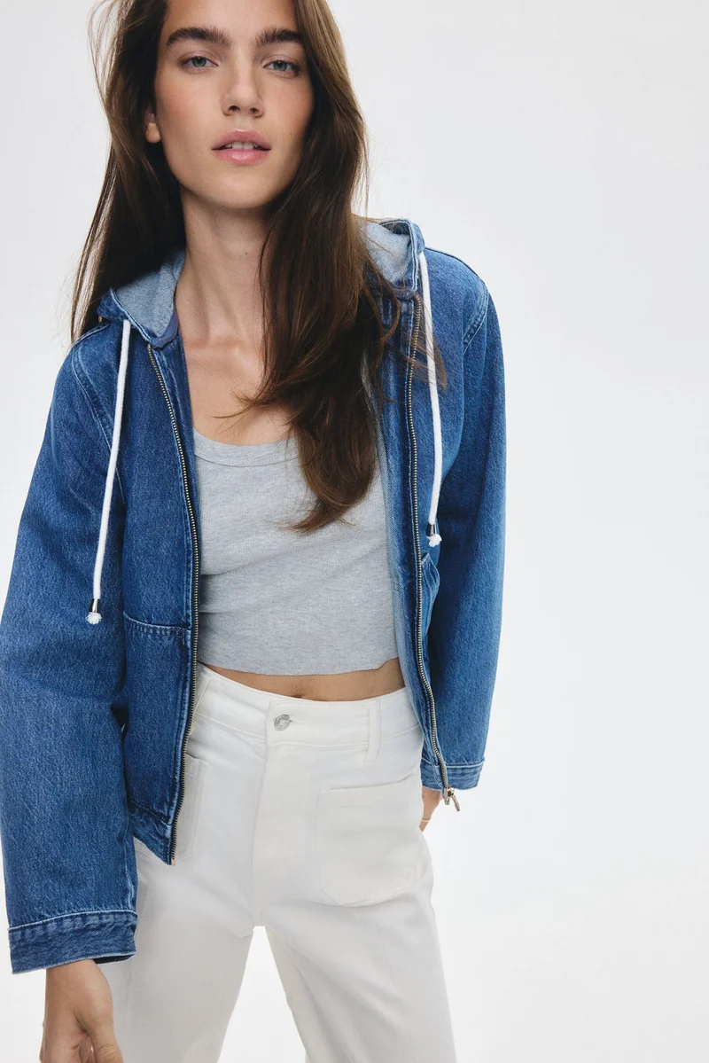 H&M Hooded denim jacket