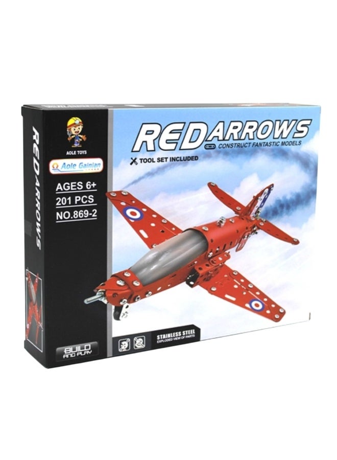Red Arrows Assembly Alloy Plane 201 Pieces - 869-2 - Image 2