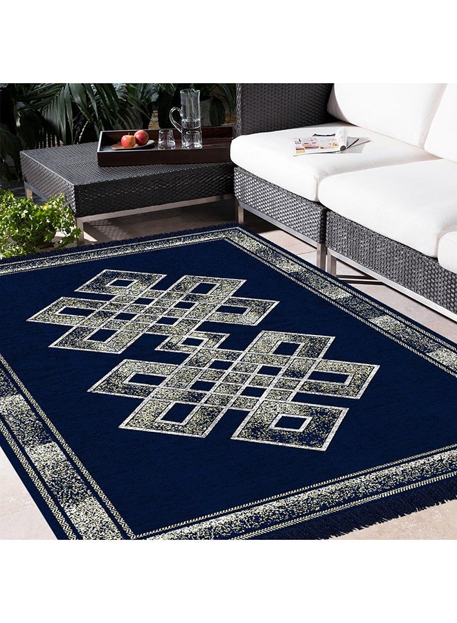 بي اس بي هوم سجادة شينيل فاخرة من تصميم BSB HOME | خيط ذهبي ناعم مع سجادة مخملية بوزن 500 جرام لكل متر مربع لغرفة المعيشة أو غرفة النوم أو الممر | 150×210 سم أو 5×7 أقدام - Image 2