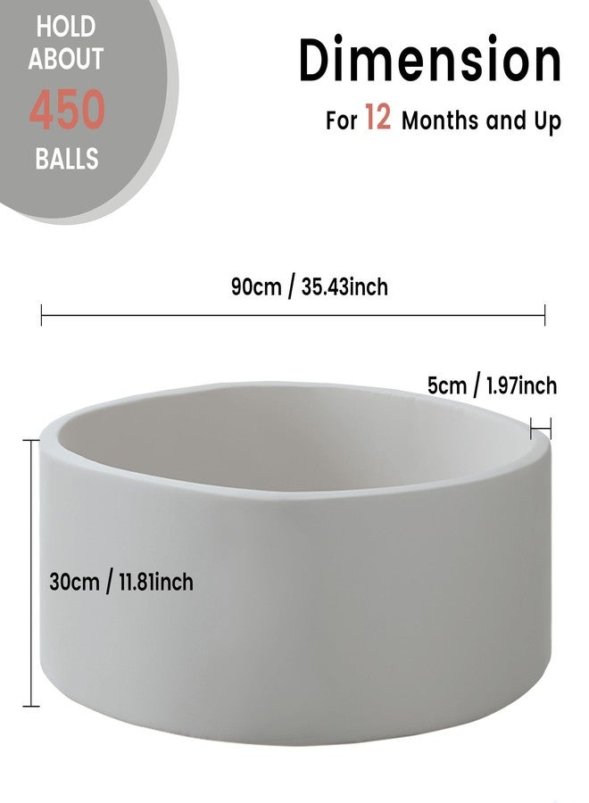 Zedachica Ball Pit for Toddlers 35.43''x11.81 Baby Ball Pits Soft Memory Foam Ball Pit Round Kids Ball Pit Indoor Game Kids Play Ball Pool Ideal Gift for Girls and Boys (Grey, NO Balls) - Image 3