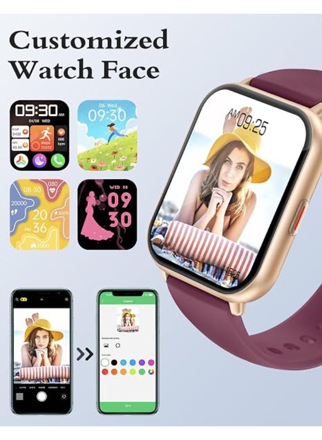 RUIMEN Smartwatch with Bluetooth Calling & HD Touch Screen – 24/7 Heart Rate, SpO2 & Sleep Monitor, Fitness Tracker with 100+ Sports Modes (Android & iOS Compatible) - Image 2