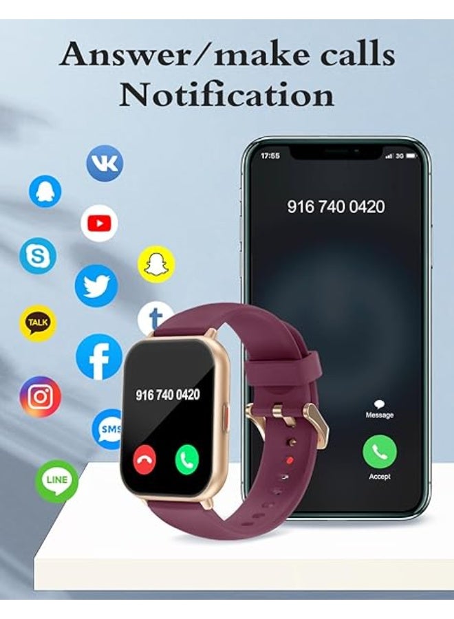 RUIMEN Smartwatch with Bluetooth Calling & HD Touch Screen – 24/7 Heart Rate, SpO2 & Sleep Monitor, Fitness Tracker with 100+ Sports Modes (Android & iOS Compatible) - Image 3