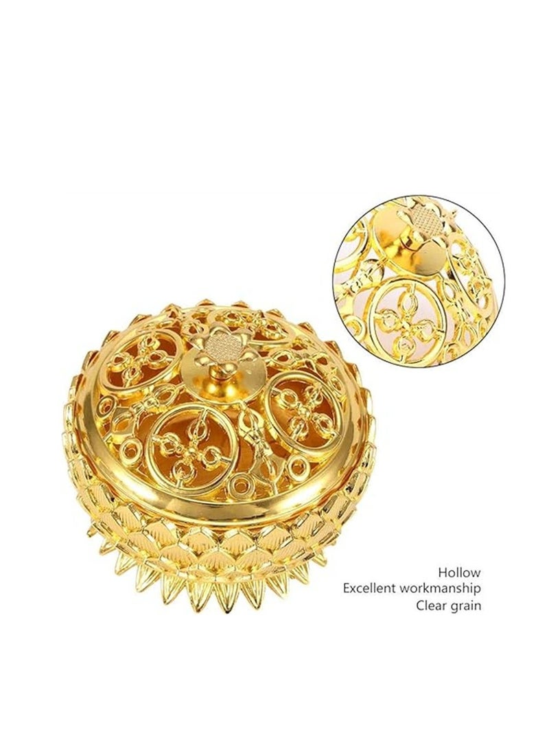 Captaintech Lotus Incense Burner Holder, Incense Chinese Style Incense Cone Holder with Lid, Antique Zinc Insence Burner Bowl Incense Stick Holder for Stick, Cone, Coil Incense, 1 Pcs - Image 5