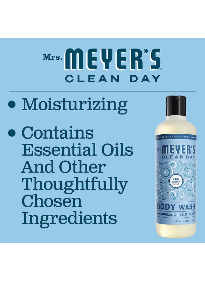 Mrs. Meyer's Clean Day MRS. MEYER'S CLEAN DAY Moisturizing Body Wash For Women And Men, Biodegradable Shower Gel Formula Made With Essential Oils, Rain Water, 16 oz  - Image 3