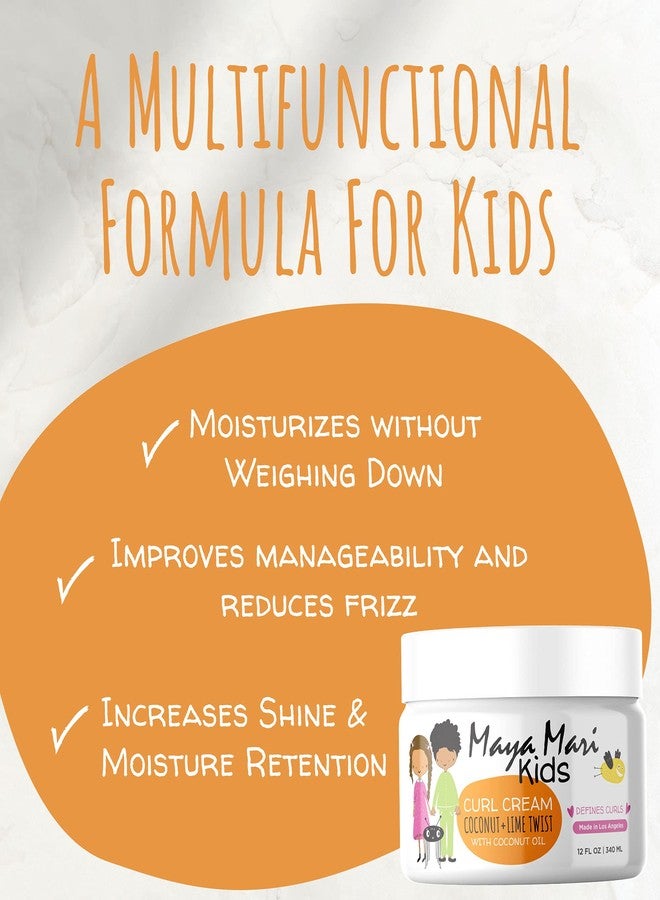 MAYA MARI - Kids Curl Cream With Coconut Oil, Curly Hair Cream, Coconut and Lime Twist, 12 oz - Image 4