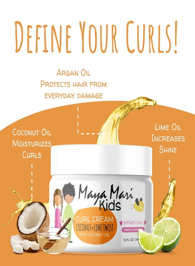 MAYA MARI - Kids Curl Cream With Coconut Oil, Curly Hair Cream, Coconut and Lime Twist, 12 oz - Image 2