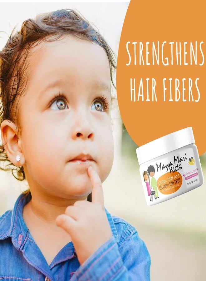 MAYA MARI - Kids Curl Cream With Coconut Oil, Curly Hair Cream, Coconut and Lime Twist, 12 oz - Image 3
