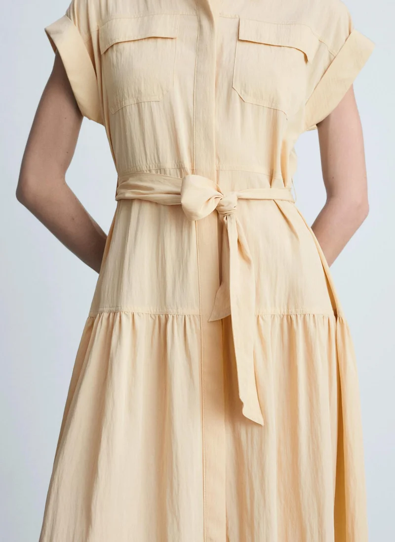 مانجو Belted Midi Dress