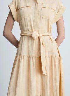 MANGO Knot Detail Shirt Dress  - Image 3
