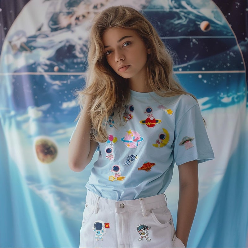 Luckam Astronaut Iron On Patches, 35PCS Space Embroidery Patches Sew On for Kids DIY Clothing Jackets Hats Bags - Image 4