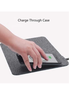 Excefore Fast Wireless Charging Mouse Pad 15W Qi Certified Fabric Case Friendly Large Wireless Charger Gaming Mouse Mat for iPhone 14/13/12 Pro/Xs/X/8/11 Samsung S10 Note 10 Gogle Pixel 4/3 XL  - Image 4
