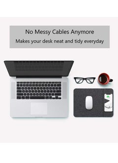 Excefore Fast Wireless Charging Mouse Pad 15W Qi Certified Fabric Case Friendly Large Wireless Charger Gaming Mouse Mat for iPhone 14/13/12 Pro/Xs/X/8/11 Samsung S10 Note 10 Gogle Pixel 4/3 XL  - Image 3