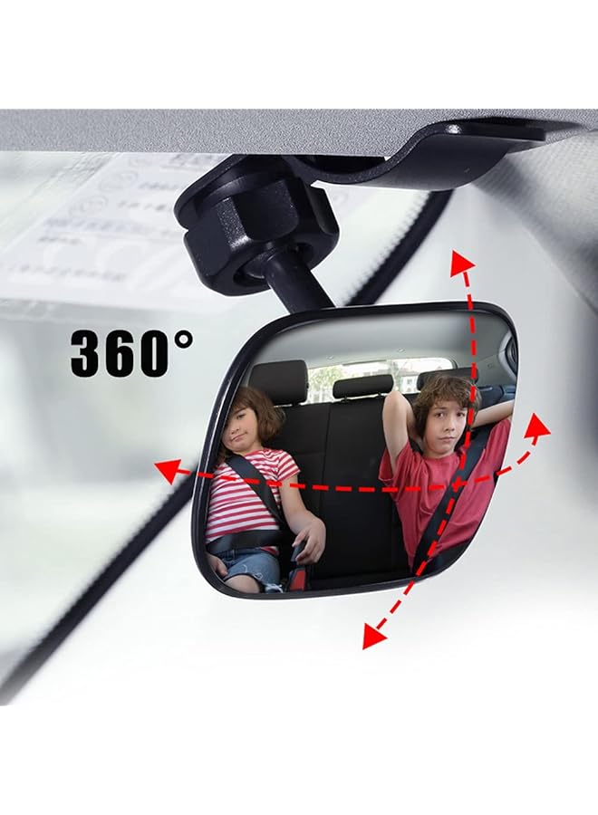 Automotive Interior Rearview Baby Mirror Right Wide Angle Convex Mirror For Infant Toddler Child Children Backseat Adjustable Rearview - Image 2
