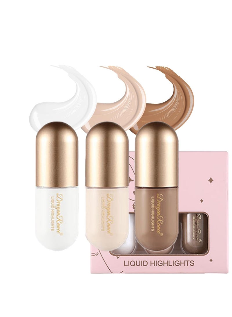 SYOSI 3 Pack Bronzer Contour & Highlighter & Concealer Makeup Set Highly Pigmented Long Lasting Bronzer Contour Wand Waterproof Smooth Natural Highlighters Concealer Bronzer Makeup Gift For Women - Image 1