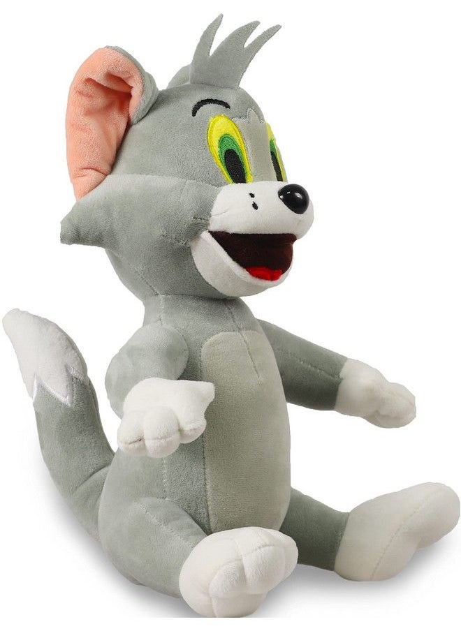Plush Stuffed Licensed Sitting Tom Soft Toy Grey 25Cm