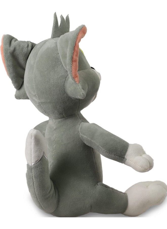 Plush Stuffed Licensed Sitting Tom Soft Toy Grey 25Cm