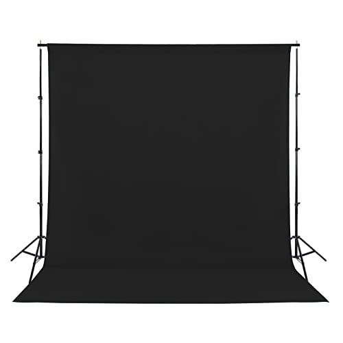 Sugargirl Black Backdrop Background for Photography, 8X10FT Photo Backdrop Black Screen Photo Booth Backdrop for Photoshoot Party Video(1 Panel) - Image 1