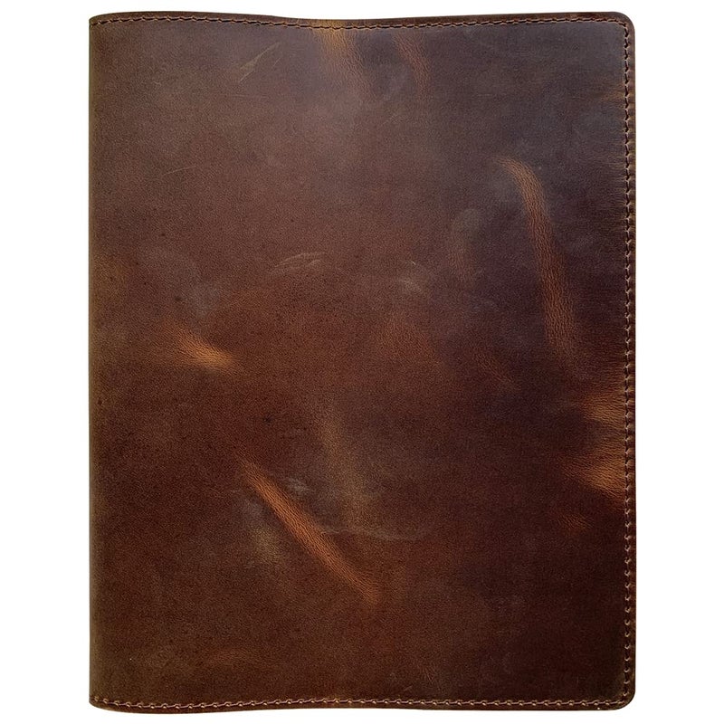 Fan&Ran Leather Journal Cover for Moleskine XL and 7.5"x9.75" Composition Notebooks, Bourbon Brown 8.25"x10.5" - Image 1
