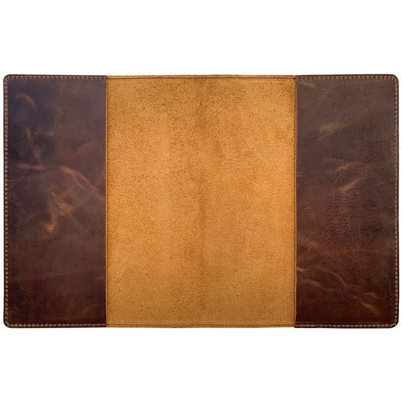 Fan&Ran Leather Journal Cover for Moleskine XL and 7.5"x9.75" Composition Notebooks, Bourbon Brown 8.25"x10.5" - Image 3