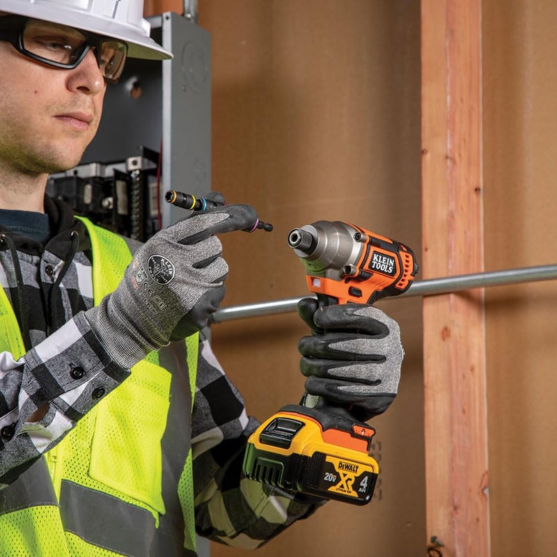 Klein Tools 32933M 6-in-1 Metric Impact Socket Set, 3 Flip Sockets with 7, 8, 10, 12, 13 and 14 mm Nut Driver Sizes, Impact Rated 5-Inch Shaft - Image 3