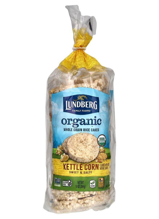 Lundberg Organic Whole Grain Rice Cakes Kettle Corn Sweet & Salty 10 oz (284 g) 