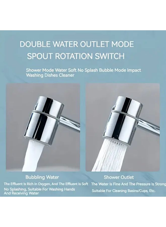 U Shaped Foamer High Arc Faucet Extender With Splash Guard Chrome for Bathroom Sinks - Image 4