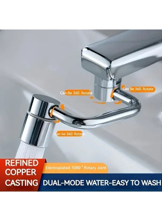 U Shaped Foamer High Arc Faucet Extender With Splash Guard Chrome for Bathroom Sinks - Image 2