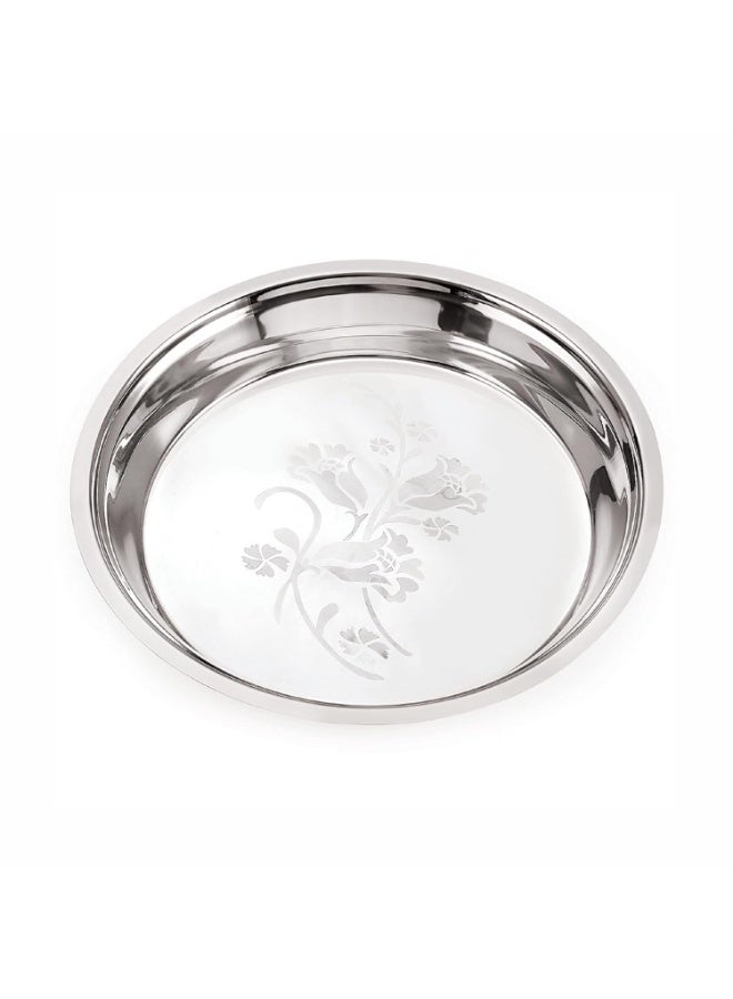 Neelam Stainless Steel 15 (22g) Lazer Etching Parat, 31 cm, Silver - Image 2