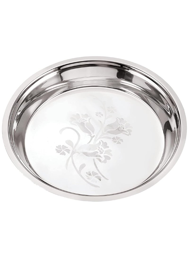 Neelam Stainless Steel 15 (22g) Lazer Etching Parat, 31 cm, Silver - Image 1