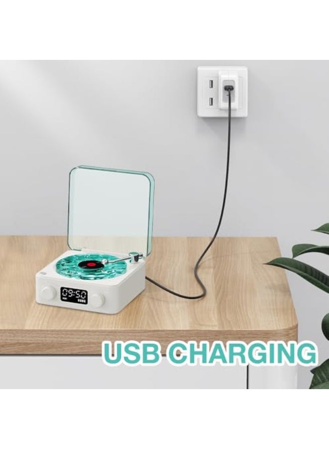 Antica 3-in-1 Gramophone – Bluetooth Speaker,  Lamp & Digital Alarm Clock with Natural Sounds - Image 3