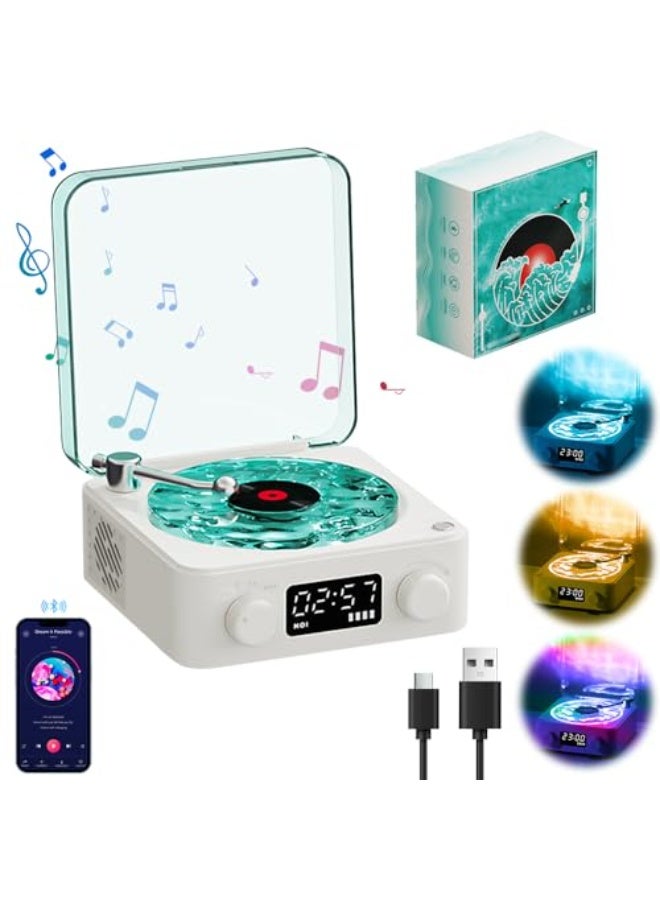 Antica 3-in-1 Gramophone – Bluetooth Speaker,  Lamp & Digital Alarm Clock with Natural Sounds - Image 4