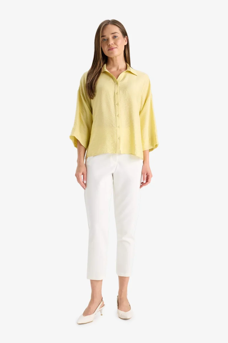 ديفاكتو Regular Fit Shirt Collar Long Sleeve Shirt