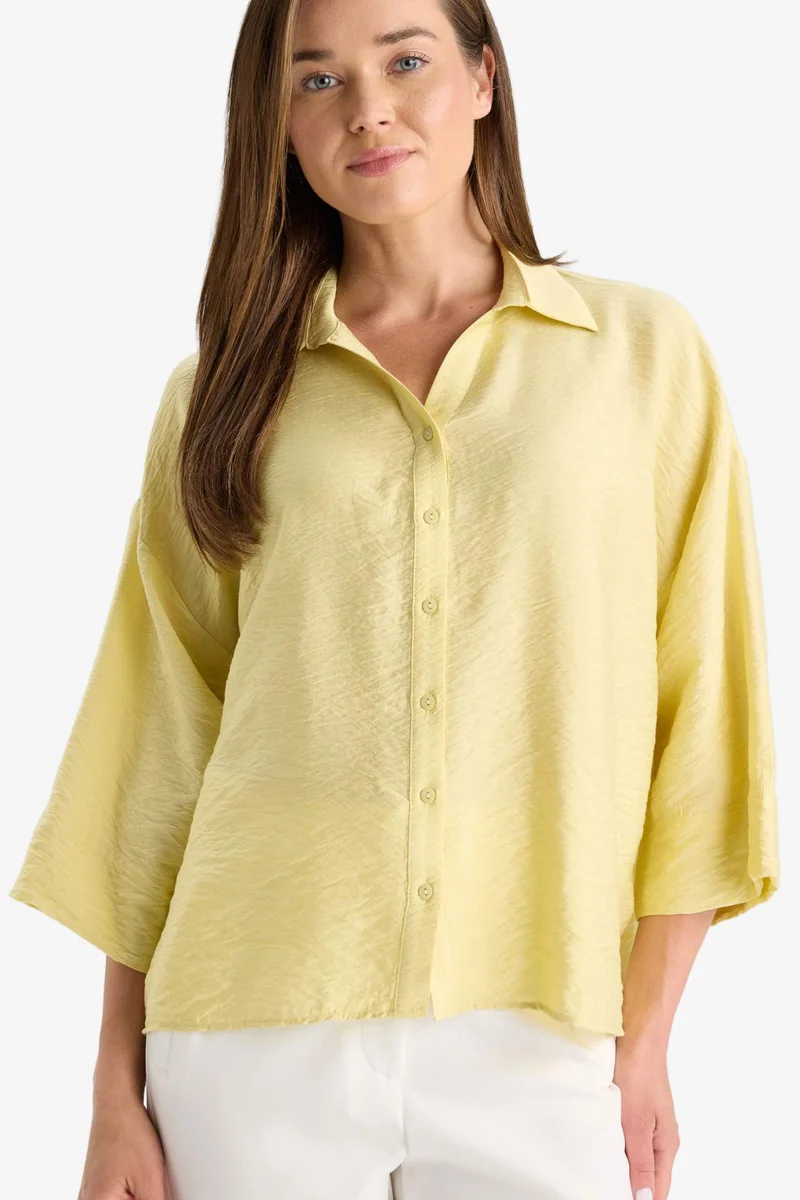 ديفاكتو Regular Fit Shirt Collar Long Sleeve Shirt
