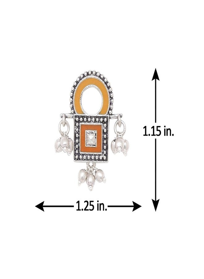 Voylla Sanwari Square Enameled Earrings for Women and Girls - Image 3
