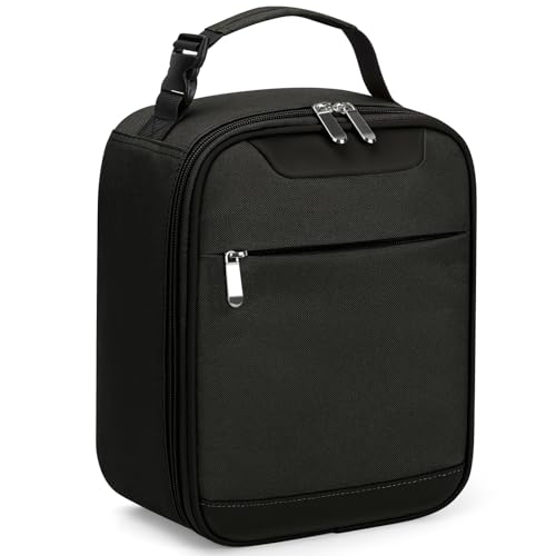 Tuwubi Lightweight Insulated Lunch Bag for Men Women Kids Portable Lunch Tote with ClipOn Handle for Work School Gym 6 Can Capacity Black - Image 1