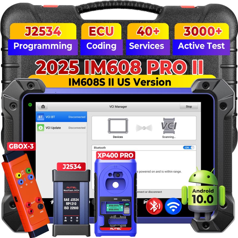 Autel MaxiIM IM608PRO 2 Scanner 2025 Same as IM608 IIIM608S II W XP400 PRO GBOX3Advanced ECU Coding 40 Service 3000 Active Test OE Full Diagnostic CAN FD DOIP Up of IM608 PROIM508S