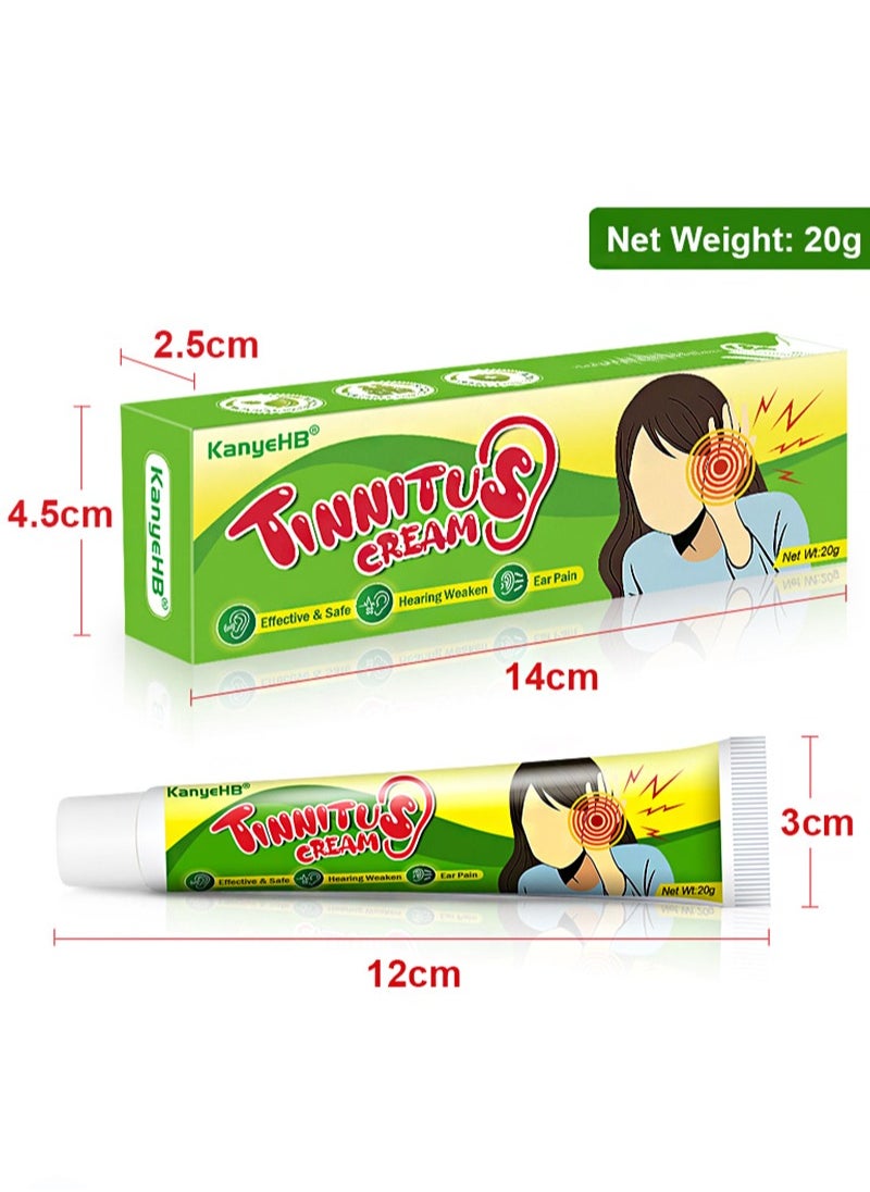 20G Tinnitus Cream,Natural Herbal, Earache And Tinnitus Treatment Cream, Relieve Tinnitus, Ear Analgesia, Suitable For Men And Women (2 PCS)