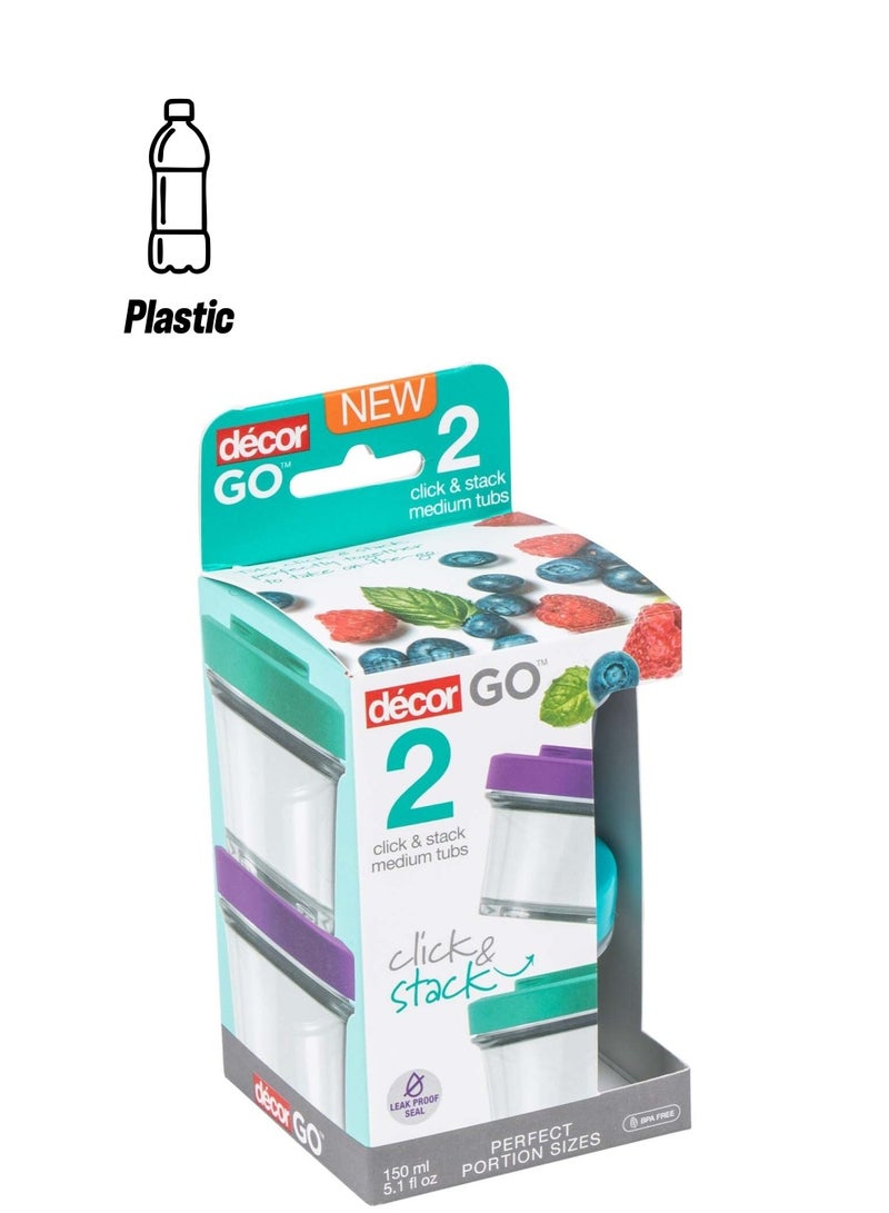 Decor Go 150 ML Snack Tub 2 Pack - Image 1