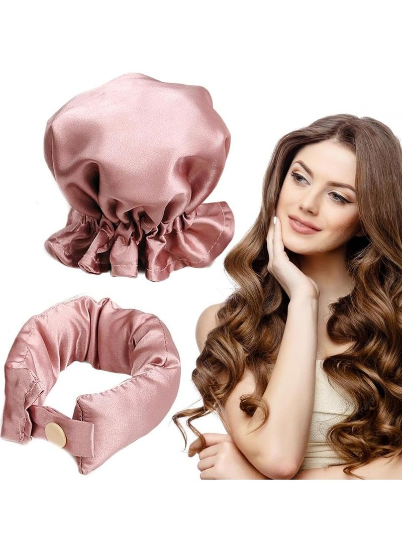 Oasisgalore Satin Heatless Pink Hair Curler - Image 1